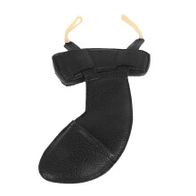 Leder Schulterstütze Polster Schaffellbezug Schwarz 3/4 bis 4/4