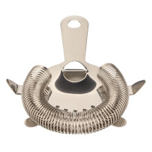 Professional Grade Mixology Tool, 4-Prong Cocktail Strainer For Smooth Cocktails And Fine Filter Prevents Pulp And Ice From Entering, Stainless Steel
