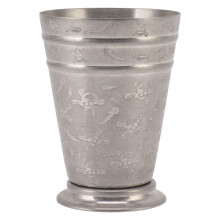 VintageMintJulepCup, Exquisite High Strength For Gin, StainlessSteelCocktailGlass With Leaf Texture For Bars And Mixed Drinks