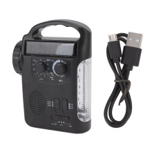 Radio de emergencia confiable con manivela, iluminación portátil recargable con energía solar para supervivencia al aire libre, preparación para
