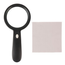 Gloine Formhéadúcháin Láimhe, Lionsa Formhéadúcháin 10X le Láimhseáil Bhog Neamhshleamhain agus Dearadh Eirgeanamaíochta, Méid Dlúth le