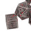 7PCS Metal Polyhedra Dice Set, Engraved Number, Red Spots, Table Game 8