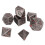 7PCS Metal Polyhedra Dice Set, Engraved Number, Red Spots, Table Game 4