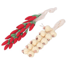 Mini bambola decorativa da casa in resina con filo di aglio, modello 1:12, decorazione realistica per la casa