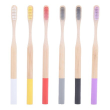 (As show, style 4) Bamboo Toothbrushes (6 Pack)  Soft Bristles Toothbrushes