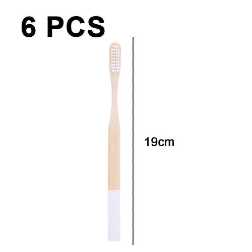 (As show, style 4) Bamboo Toothbrushes (6 Pack)  Soft Bristles Toothbrushes 2