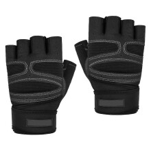 (*L, black-grey linea pair) Fitness Gloves, Half Finger Gloves for Men and Women Exercise Equipment Dumbbell Workout1