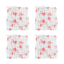 (As show, Cloud) Baby Burp Cloths 4 Pack Premium Cotton Burping Rags for Newborn Ultra Soft and Absorbent Spit Up Rags for Girls
