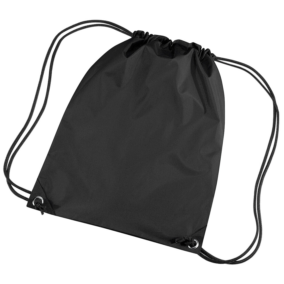 Bagbase Premium Gymsac Water Resistant Bag (11 Litres) (Pack Of 2) C - Black / Polyester - Image 2