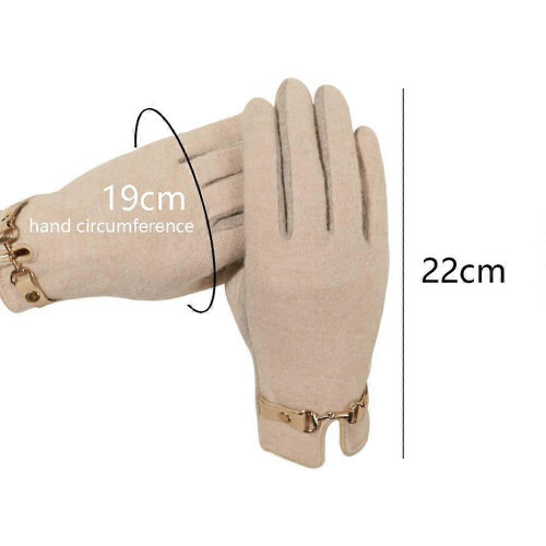 (As show, Moonlight grey) Touch screen SMS Thermal gloves with warm soft lining 2
