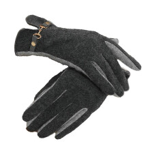 (As show, Moonlight grey) Touch screen SMS Thermal gloves with warm soft lining