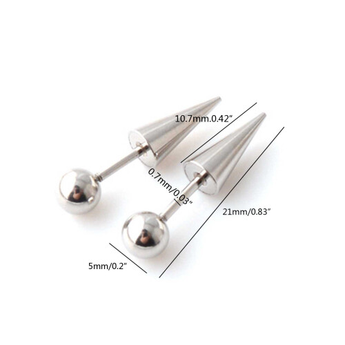 Cartilage Helix Piercing Stud Demon Nail Devil-Steel Color 1