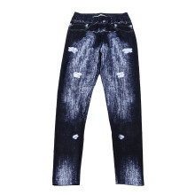 Lichtgewicht denim legging met scheuren voor dames, trendy, rekbare slim fit legging met comfortabel, zeer elastisch materiaal, ideaal voor een urban