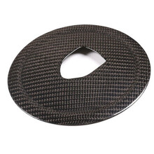Real Carbon Fiber Steering Wheel Rings Logo Trim Cover Stickers for  911  Cayenne Boxster 2008-2016 Black