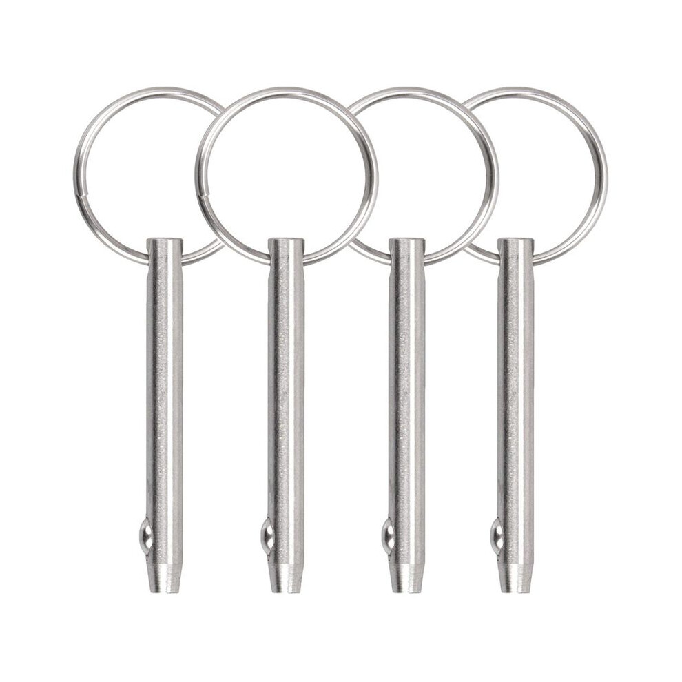 4 Pcs Quick Release Pins Bimini Top Pins, Diameter 1/4In(6.3Mm),Overall Length 2.56Inch(65Mm),Marine 316 Stainless Steel 6031437236483