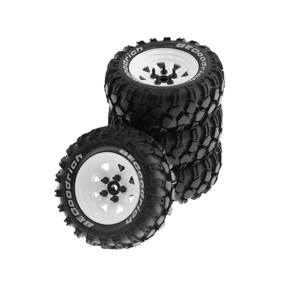 Metal 1.9Inch Beadlock Wheel Tires For 1:10 Rc Crawler Car Axial Scx10 90046 Trx4 Redcat Gen8, White 6032609182812