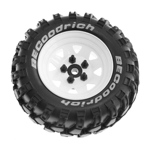 Pneus de Roda Beadlock de Metal de 1,9 Polegadas para Carro Crawler RC 1:10 Axial SCX10 90046 TRX4 Redcat GEN8, Branco 2