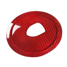Echte Koolstofvezel Stuurwielringen Logo Trim Cover Stickers voor  911  Cayenne Boxster 2008-2016 Rood