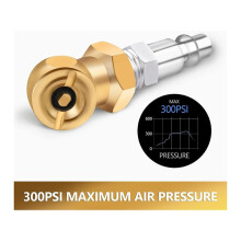 Inflador de Esfera de LatãO Fechado com Mandril de Ar PortáTil de 1/4 Polegada para AcessóRios de Compressor de Medidor de Inflador, Pacote com 3