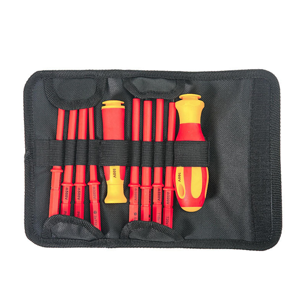 Electrician Screwdriver Set Storage Roll Multicomponent Vde Handle Household Maintenance Storage 9426802533835