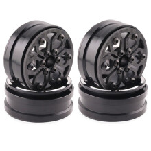 4 Pièces en Fibre de Carbone 1,9 Pouces Beadlock Jante Moyeu de Roue pour 1/10 RC Crawler Car Axial SCX10 TRX4 A