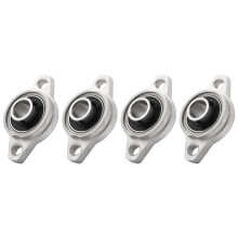 4Pcs KFL001 12mm Zinc Alloy Self Aligning Pillow Block Flange Bearing Rhombic Bearing Housing