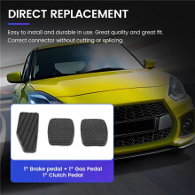 3 StüCke Auto Gas Pedal Kupplung Brems Pedal Gummi Pad Pedal Abdeckungs Satz für Swift 49451-60B00