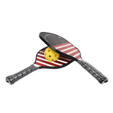 2Pcs Wooden Pickleball Paddles Set with 4 Balls, Lightweight 41x19.5cm