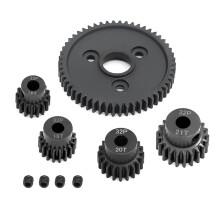 Metall Stirn Rad Getriebe 54T 0,8 32P 3956 mit 16T 18T 20T 21T Ritzel Zahn Rad Satz für 1/10 Slash Stampede Summit E-Revo