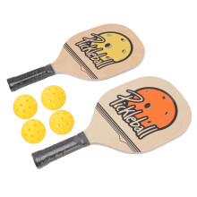 Holz-Pickleball-Set – Inklusive Schläger, Bälle, 39,5x19cm
