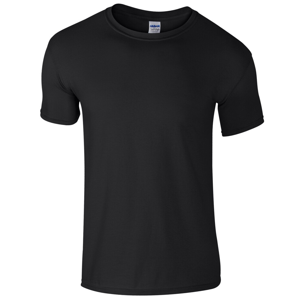 Gildan (L, ) Mens Short Sleeve Soft-Style T-Shirt Black
