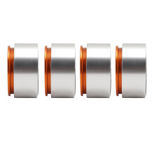 4 pièces de jantes en alliage pour voiture RC 1/10, diamètre 2,2 pouces, verrouillage de talon, rouge/orange