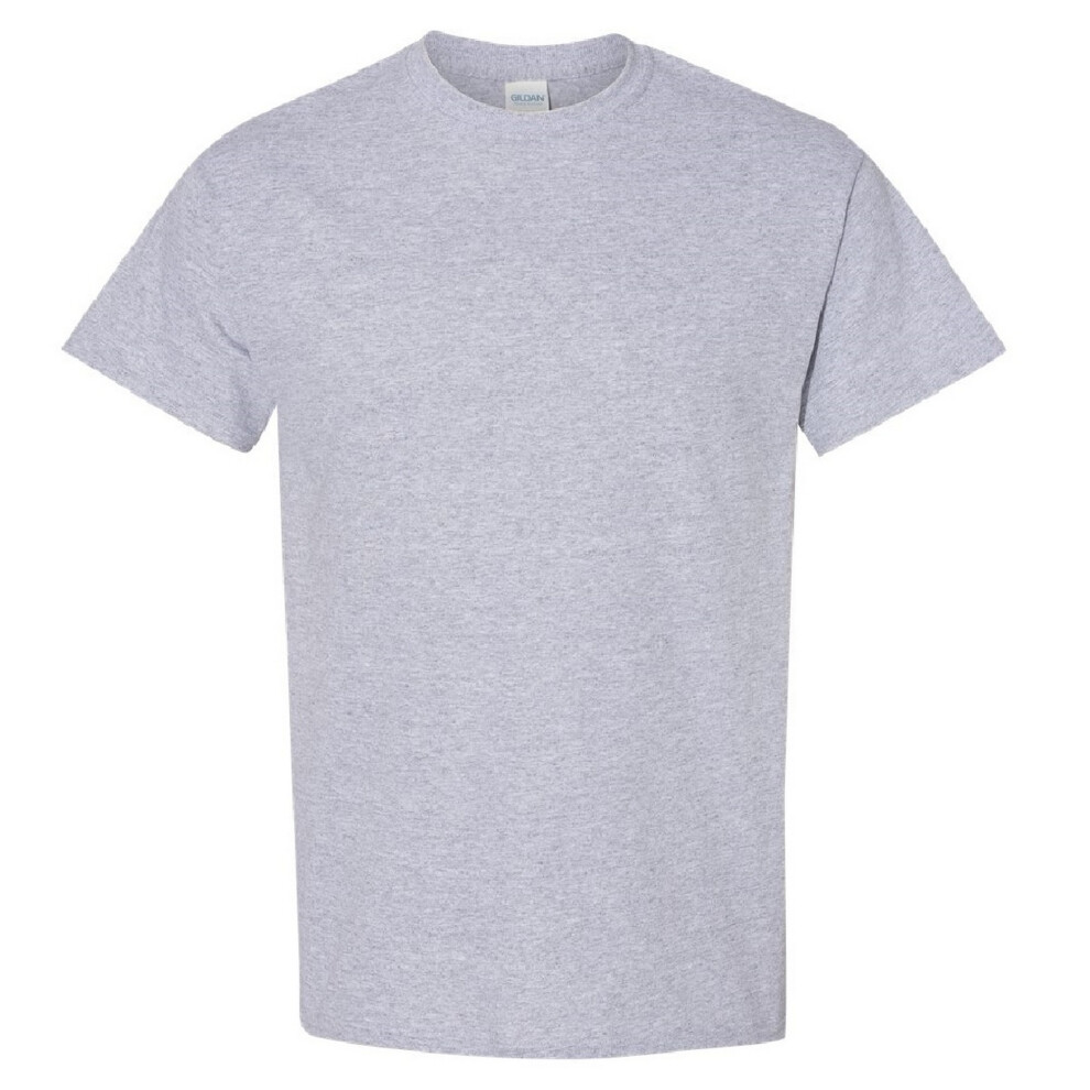 Gildan (M, Sport ) Mens Heavy Cotton Short Sleeve T-Shirt Grey