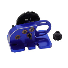 Caixa de Transmissão Intermediária 2Low CNC com Engrenagem Overdrive para LCG 1/10 RC Crawler para Axial SCX10 III 90046 TRX4 Azul