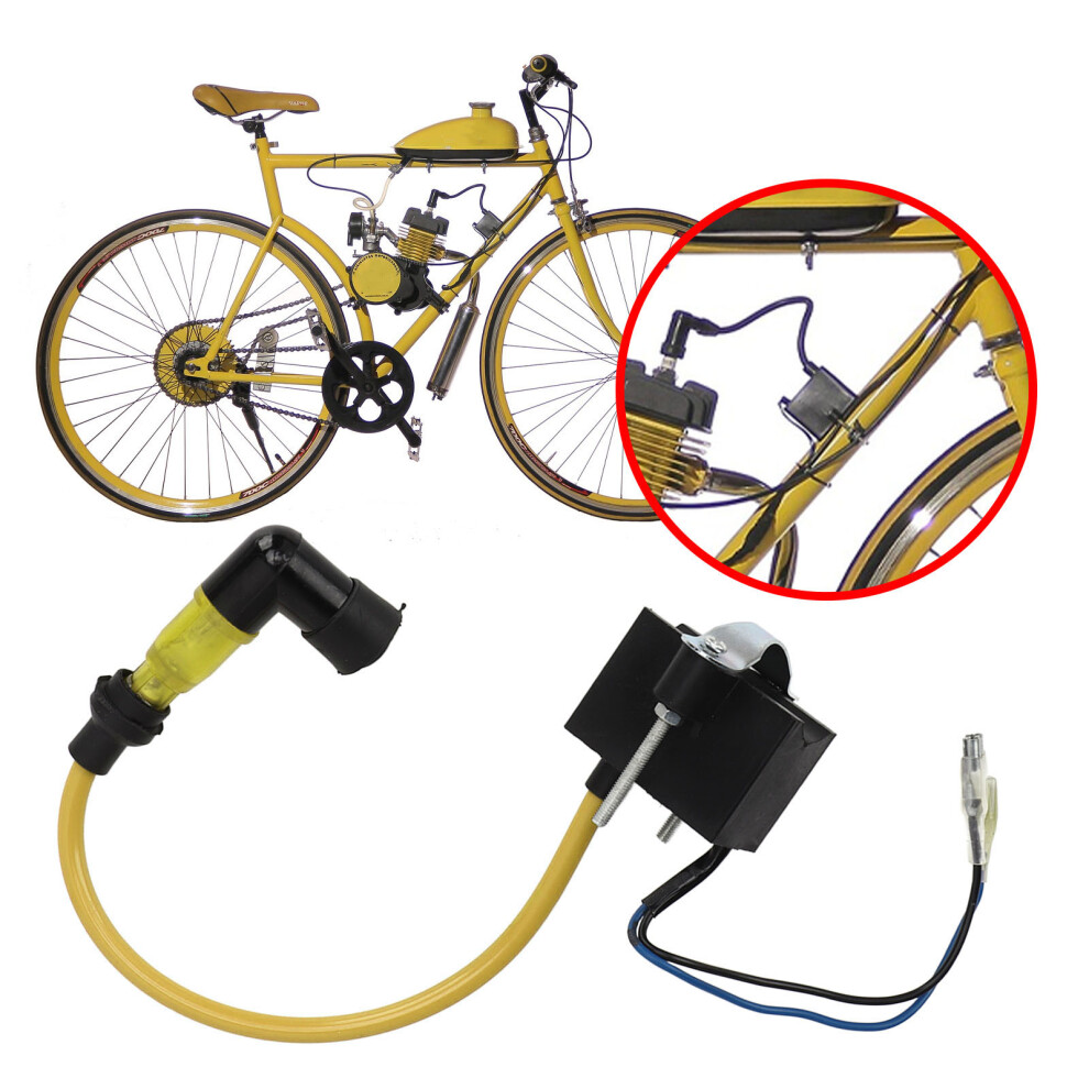 High Performance Cdi Ignition Coil For 49Cc-80Cc 2-Stroke Motorized Bicycles Yellow 4131371799289