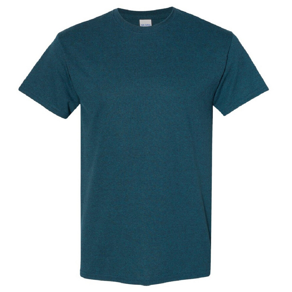 Gildan (L, Midnight) Mens Heavy Cotton Short Sleeve T-Shirt Multicoloured