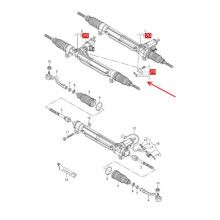 Kfz-Lenkgetriebe-Reparatursatz mit Dichtring, Clip, Schraube 4H0498020 für  A8 D4 S8 2010-2013