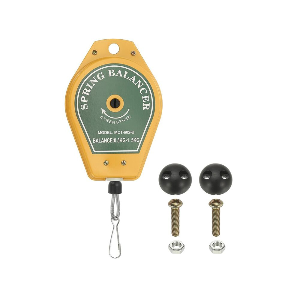 Retractable Spring Balancer, Bearing Spring Tool Load Balancer 4 Feet Adjustable Cable Retractor 1.1-3.3Lbs (0.5-1.5Kg) 6032408060588