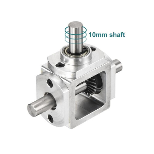 90Degree Right Angle Bevel 1:1 Forward Double Output Shaft 1 Module 20 Teeth Bevel Gear Aluminum Frame Simple DIY Module 2