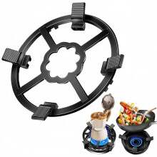 Cast Iron Wok Support Ring for Moka Pot, 2 in 1 Gas Ring Stovetop Stand for Wok Small Saucepan Reducer Ring Holder