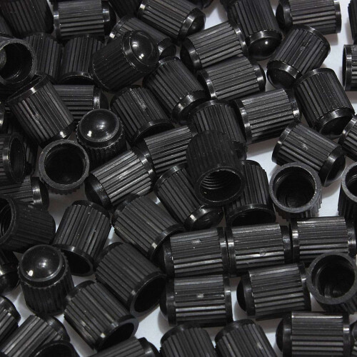 200 Pcs Plastic Valve Caps Tire Cap Valve Cover for Car Motorcycle Black 1
