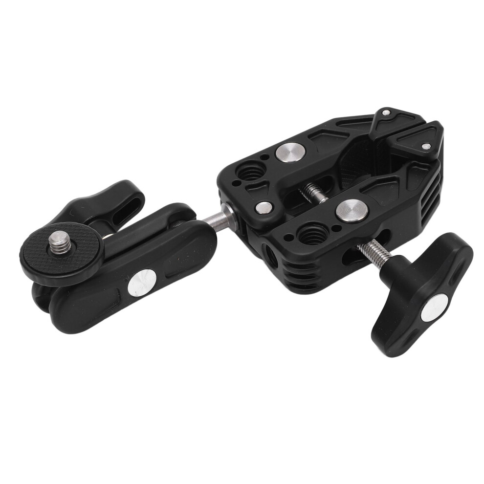 Universal Aluminum Camera Clamp Mount With Double Ball Head Adapter 4611371802412