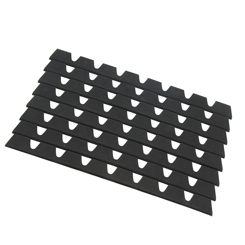 Rubber 8Pcs Universal Car Front Bumper Anti Scratch Protector Black 5031371802998