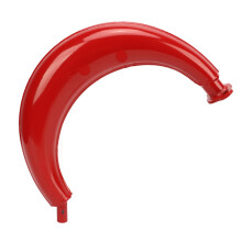 Red 40mm Half Moon Exhaust Muffler Pipe for 49cc-80cc 2 Stroke Engines
