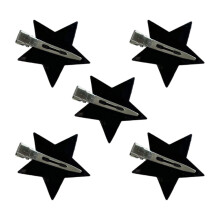 5 Stuks Dambord Geen Vouw Haarspeld Acryl Platte Styling-Zwart
