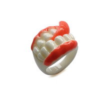 Punk Rock Tooth Ring Statement Sieraden Party Acryl-Stijl B