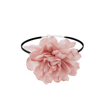Boho Flanel bloem choker ketting sexy bloem kraag ketting-Roze
