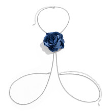 Tailleketting Strandbikini Lichaamssieraden met stoffen-Blauw