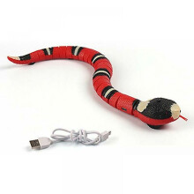 Juguete inteligente para gatos con sensores para juego interactivo, juguetes eléctricos recargables para gatos con diseño de serpiente de