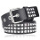 Ζώνη Punk Rock Rivet για Casual και Gothic Ρούχα, Ζώνη με Τρουκς και Τετράγωνες Μεταλλικές 1